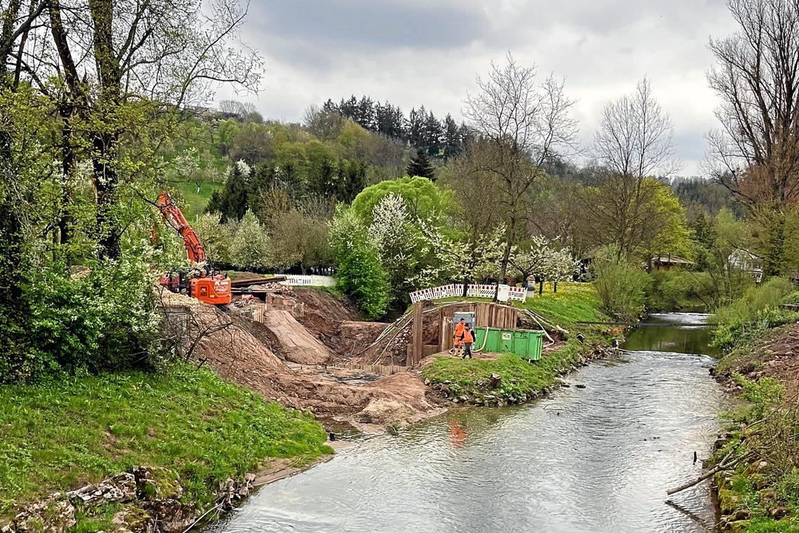 Große Fortschritte beim Hochwasserrückhaltebecken Oppenweiler