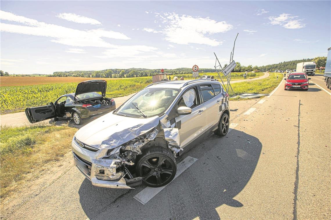 Unfall auf dem Autobahnzubringer