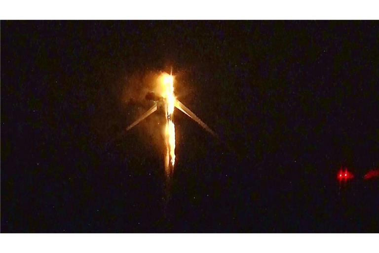 Windrad im Schwarzwald brennt ab