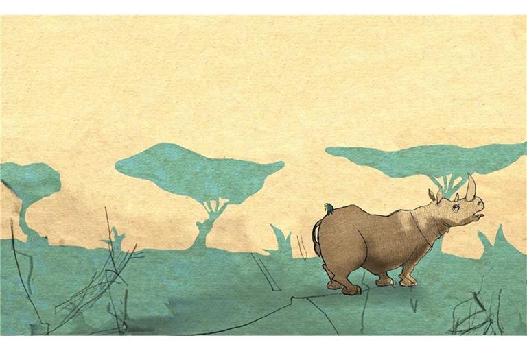 Nashorn Jimmy ist müde