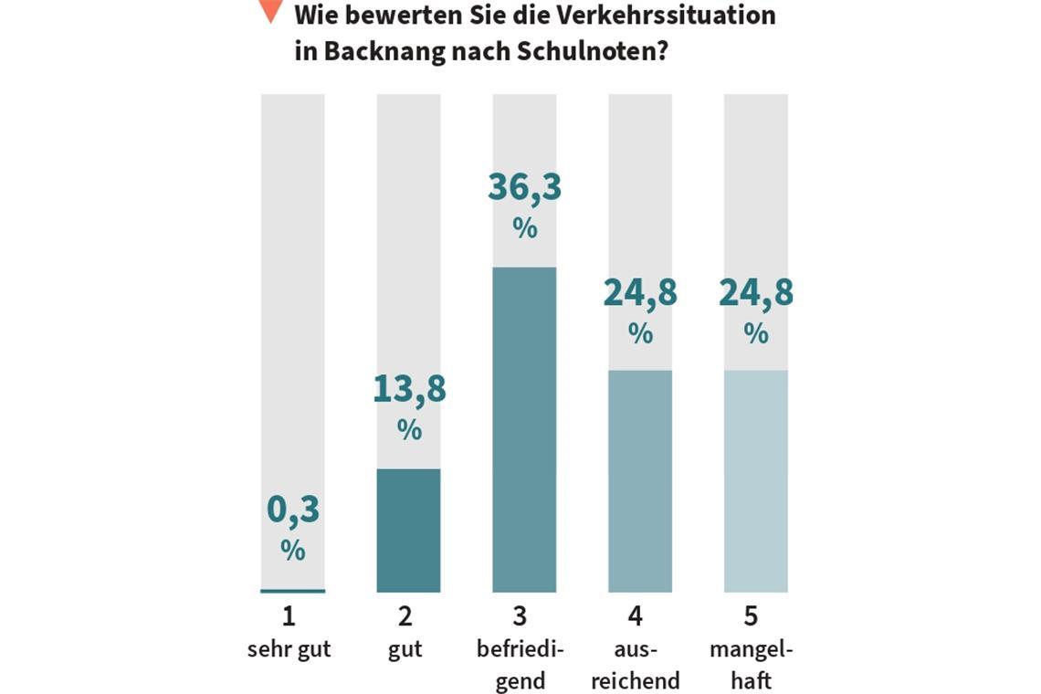 Am meisten stören sich die Backnanger am vielen Verkehr