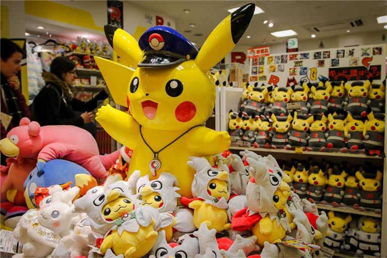 Bild aus dem Pokémon Center in Tokio, Japan.