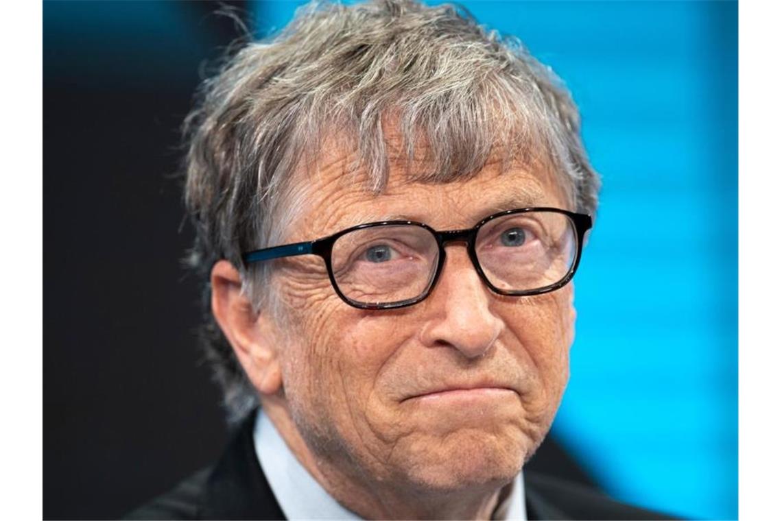 Bill Gates, Vorsitzender der Bill & Melinda Gates Foundation, aufgenommen bei einer Sitzung im Rahmen des Weltwirtschaftsforums. Foto: Gian Ehrenzeller/Keystone/dpa
