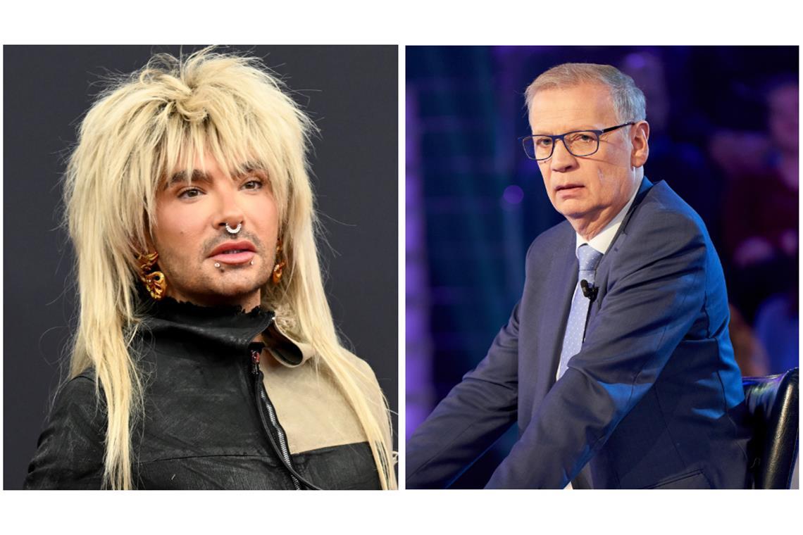 Bill Kaulitz (l.) ist am 20. April als Telefonjoker bei "Wer wird Millionär?" mit Günther Jauch (r.) zu hören. (Archivbilder)