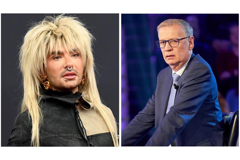 Bill Kaulitz (l.) ist am 20. April als Telefonjoker bei "Wer wird Millionär?" mit Günther Jauch (r.) zu hören. (Archivbilder)