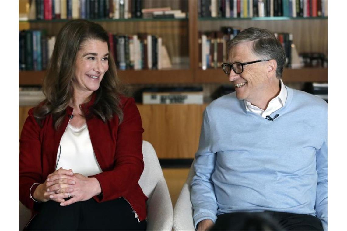 Bill und Melinda Gates gehen in Zukunft privat getrennte Wege. Foto: Elaine Thompson/AP/dpa