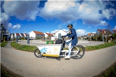 Bis zu 125 Kilogramm können mit dem Lastenrad transportiert werden. Foto: Alexander Becher