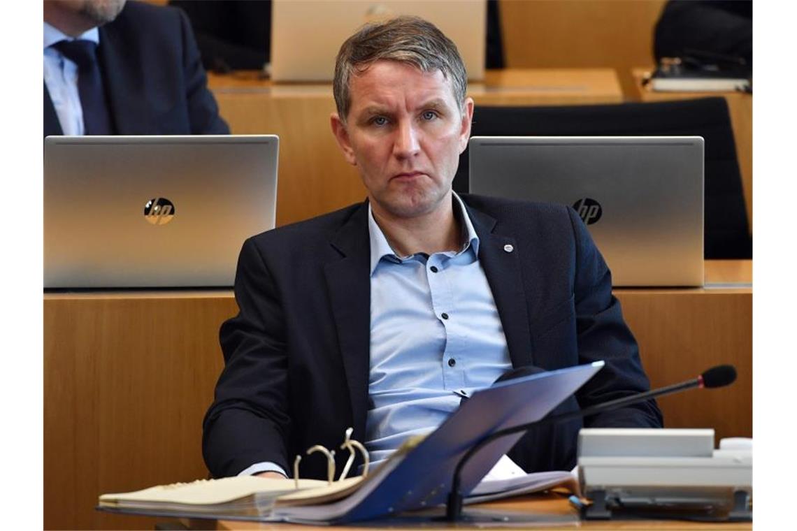 Björn Höcke, AfD-Fraktionschef von Thüringen, im Plenarsaal des Thüringer Landtages. Foto: Martin Schutt/dpa-Zentralbild/dpa