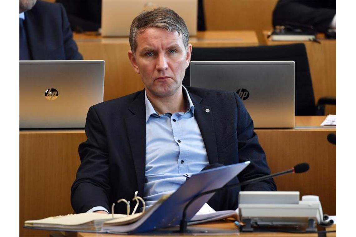 AfD-Vorstand erwartet Auflösung des „Flügels“ Björn Höcke Anfang März im Plenarsaal des Thüringer Landtages. Foto: Martin Schutt/dpa-Zentralbild/dpa
