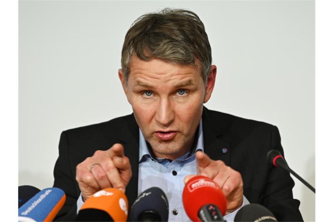 Verfassungsschutz stuft AfD-„Flügel“ als rechtsextrem ein Björn Höcke, Fraktionsvorsitzender der AfD im Thüringer Landtag. Foto: Martin Schutt/dpa-Zentralbild/dpa/Archivbild
