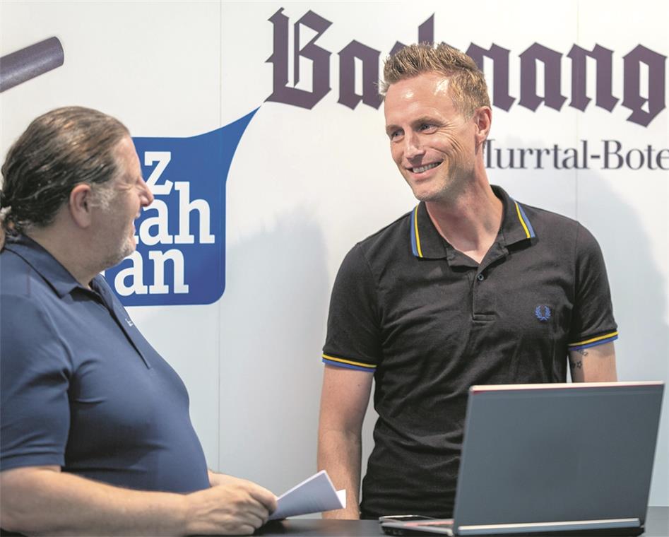 Neuer TSG-Trainer würde Reus bringen BKZ-Redakteur Uwe Flegel und der neue TSG-Trainer Andreas Lechner hatten ein kurzweiliges und interessantes Livegespräch. Foto: A. Becher