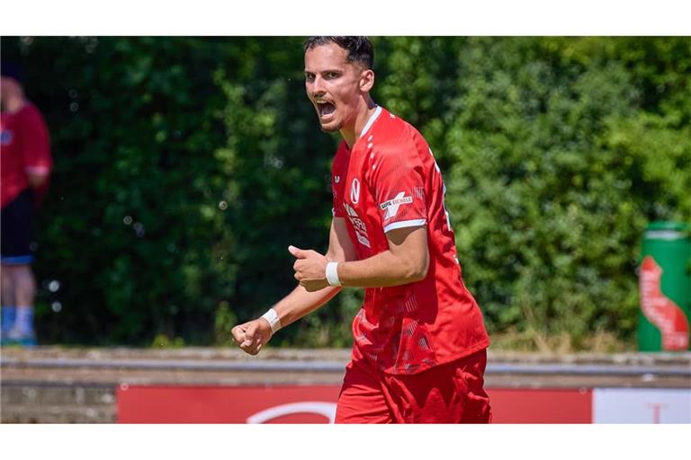Bleart Dautaj traf zum 3:2 und 4:2 für Normannia Gmünd im Oberliga-Kellerduell bei Türkspor Neckarsulm