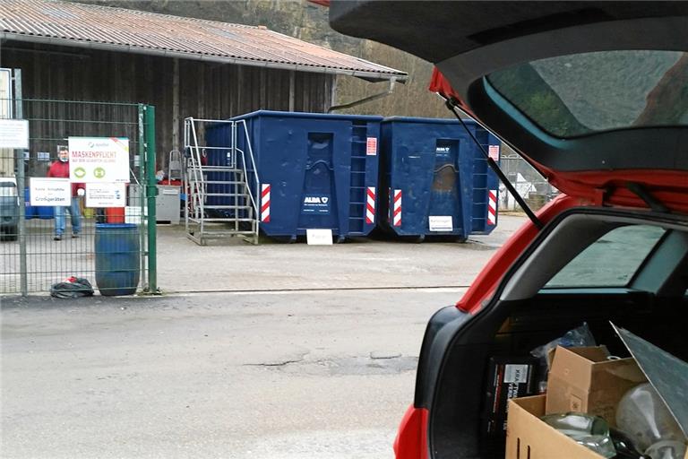Bleibt eventuell doch erhalten: Der Recyclinghof in Backnang, der ursprünglich hätte geschlossen werden sollen. Foto: privat