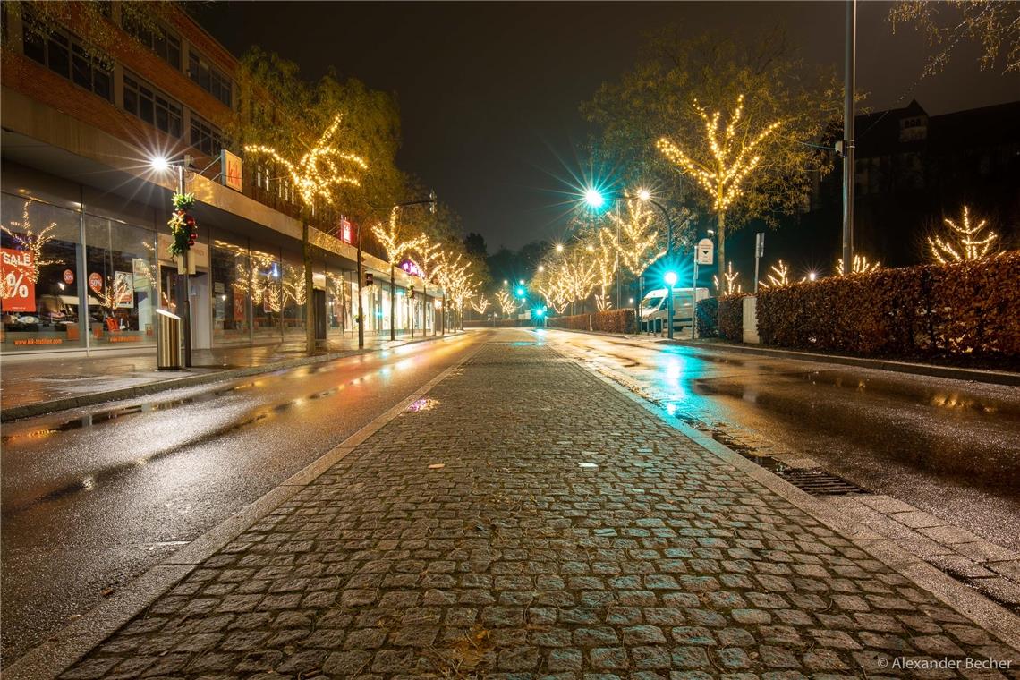 Bleichwiese / Annonaystrasse // Ausgangssperren . leere Straßen in der Backnange...