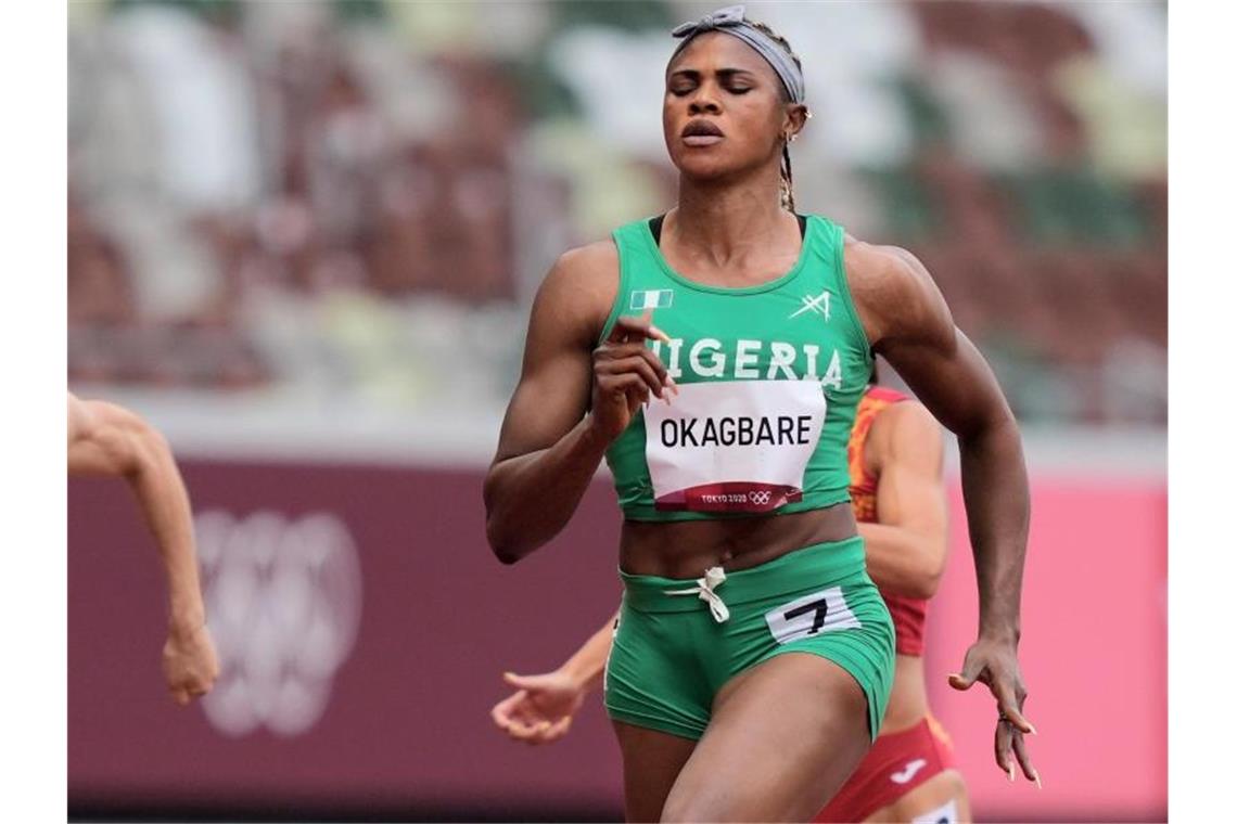 Das war die Olympia-Nacht Blessing Okagbare aus Nigeria wurde wegen eines positiven Doping-Tests suspendiert. Foto: Martin Meissner/AP/dpa