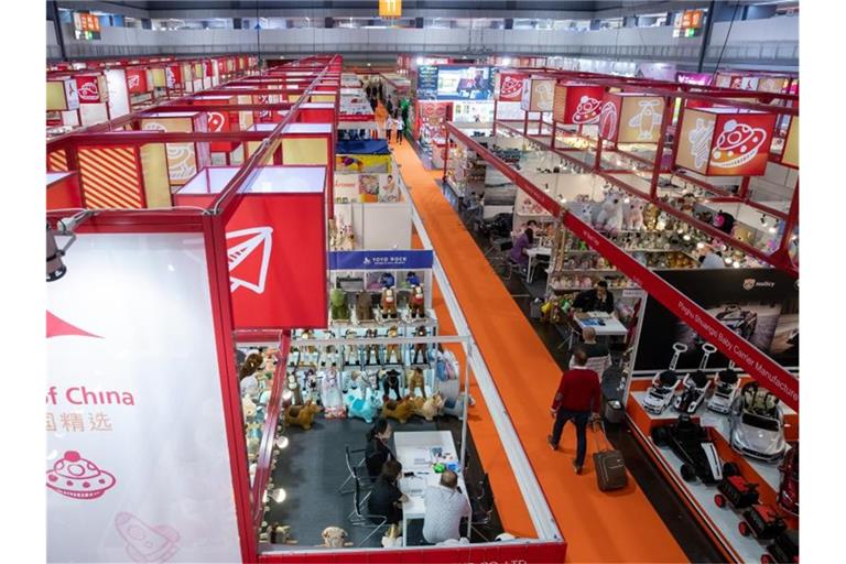 Blick auf die Nürnberger Spielwarenmesse Anfang des Jahres 2020. Foto: Daniel Karmann/dpa
