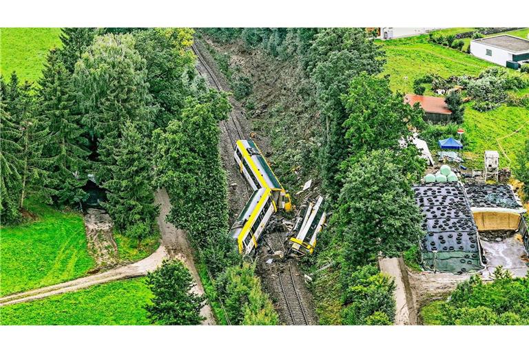 Blick auf die Unglücksstelle bei Riedlingen.