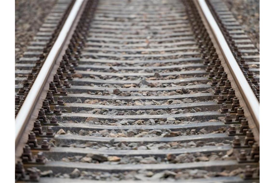Unternehmen Rheinjet gibt Pläne für die Schiene auf Blick auf eine Bahnstrecke. Foto: Patrick Pleul/zb/dpa