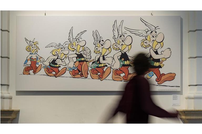 Blick in die Ausstellung „Uderzo: Von Asterix bis Zaubertrank“