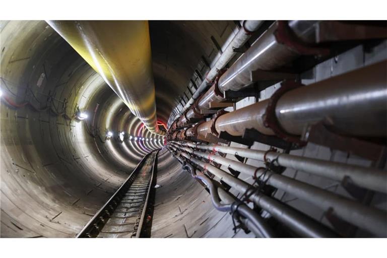 Blick in einen Tunnel für die unterirdische Südlink-Trasse
