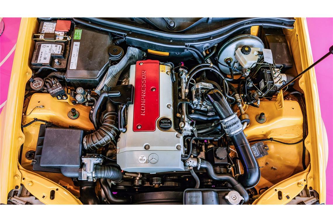 Blick unter die Motorhaube