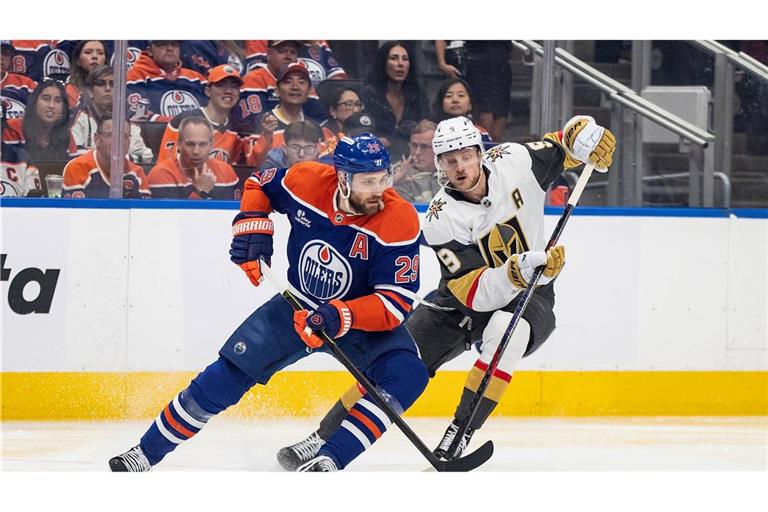 Blieb zum erst zweiten Mal in den Playoffs dieser Saison ohne Torbeteiligung: Leon Draisaitl (l).