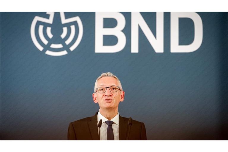 BND-Präsident Jäger sagt, die deutsche Öffentlichkeit müsse verstehen, «dass scheinbar zusammenhanglose hybride Aktivitäten strategisch miteinander verbundene feindselige Handlungen sind». (Archivfoto)