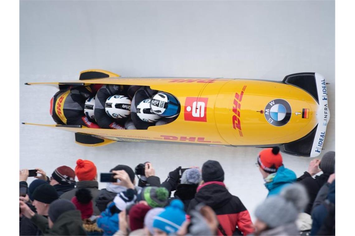 Bob-Pilot Francesco Friedrich peilt bei der Bob- und Skeleton-WM den Titel im Viererbob an. Foto: Sebastian Kahnert/dpa-Zentralbild/dpa