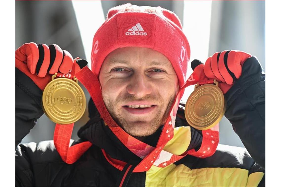 Bobpilot Francesco Friedrich hat in Peking zwei Goldmedaillen gewonnen. Foto: Robert Michael/dpa-Zentralbild/dpa