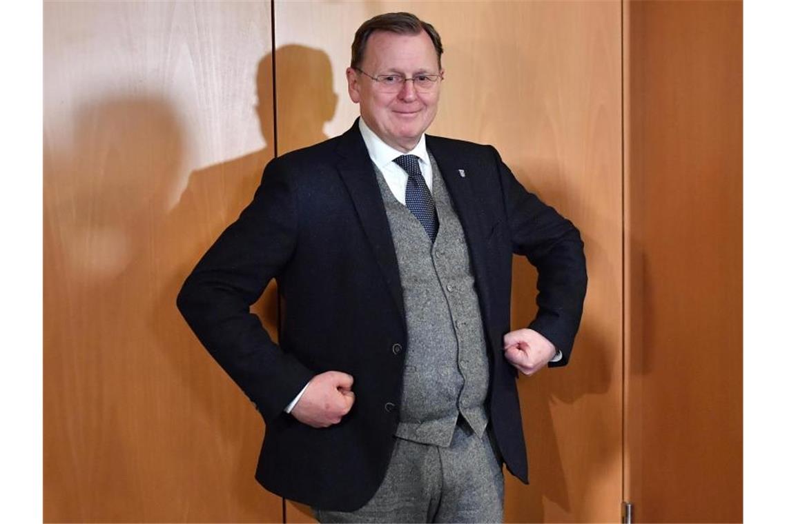 Bodo Ramelow im Thüringer Landtag: In der Regierungskrise ist ein Durchbruch erzielt worden. Foto: Martin Schutt/dpa-Zentralbild/dpa
