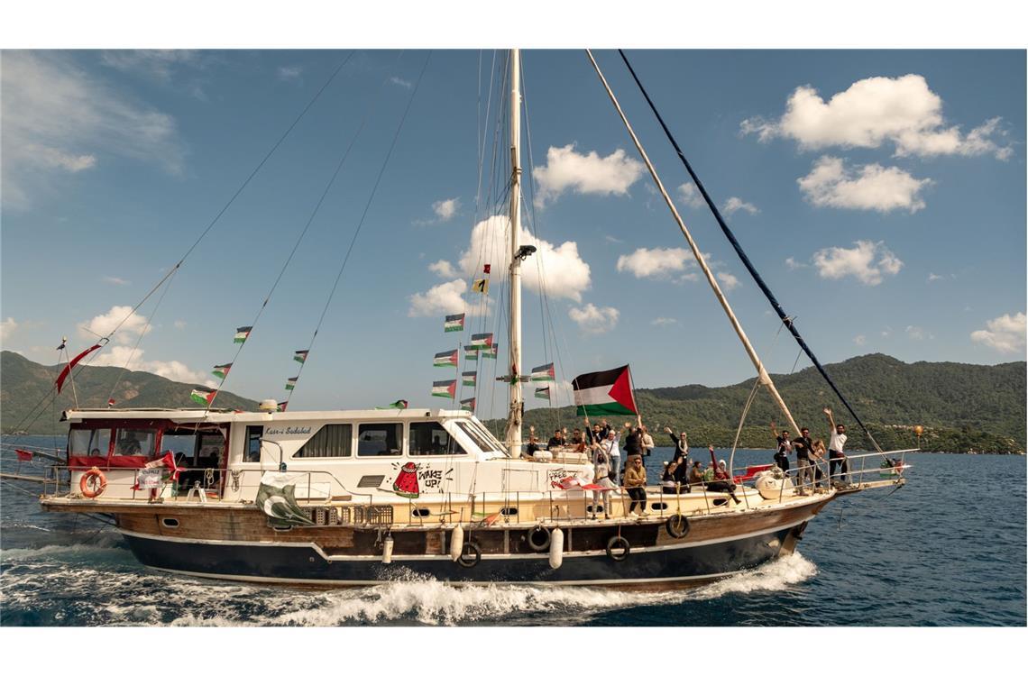 Boote der «Global Sumud Flotilla» verlassen den Hafen von Marmaris in der Türkei in Richtung Gaza (Archivbild).