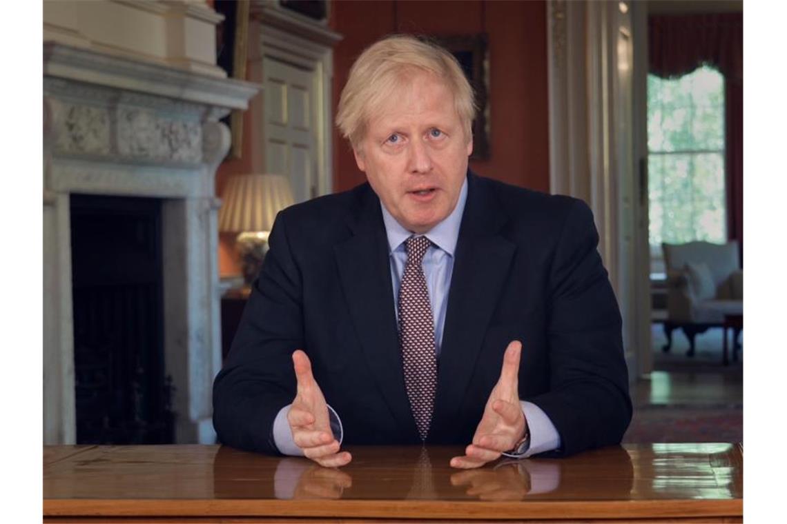 Boris Johnson hält eine Rede an die Nation. Foto: Pa Video/Downing Street Pool/PA Wire/dpa