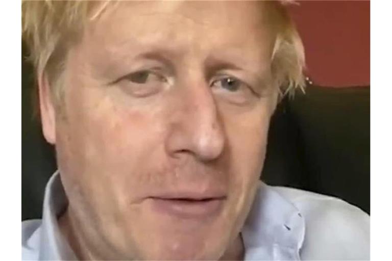 Boris Johnson hatte sich zuletzt per Video gemeldet - noch aus der Quarantäne in der Downing Street. Foto: Boris Johnson/TWITTER/@BorisJohnson/dpa