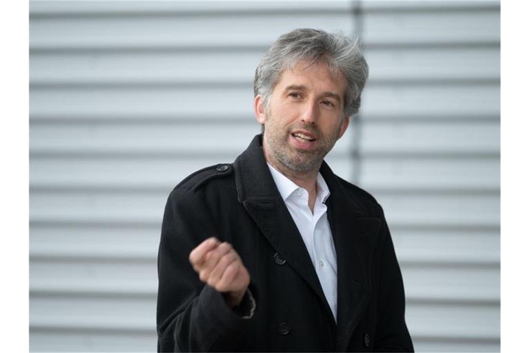 Boris Palmer (Grüne), Oberbürgermeister von Tübingen, nimmt an einem Pressetermin der Stadt Tübingen teil. Foto: Marijan Murat/dpa