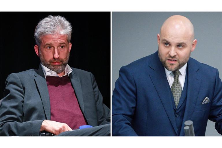 Boris Palmer (links) und Markus Frohnmaier werden am 5. September in Tübingen öffentlich über verschiedene politische Themen diskutieren.