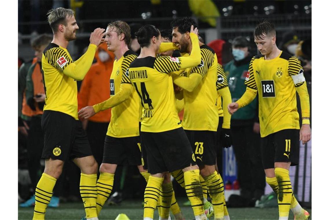 Borussia Dortmund holte sich gegen Borussia Mönchengladbach Selbstvertrauen zurück. Foto: Bernd Thissen/dpa