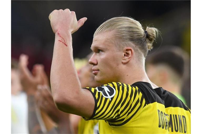 Borussia Dortmund muss weiter auf Top-Stürmer Erling Haaland verzichten. Foto: Bernd Thissen/dpa