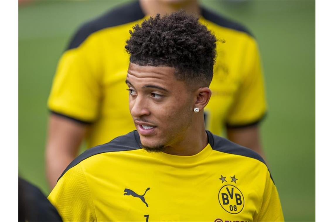 Borussia Dortmund setzt auch in der kommenden Saison auf Jadon Sancho. Foto: David Inderlied/dpa