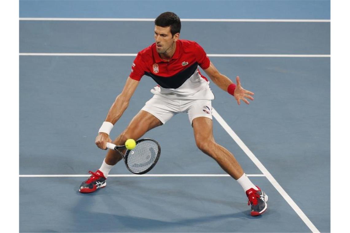 Brachte Serbien gegen Spanien in Führung: Novak Djokovic. Foto: Steve Christo/AP/dpa