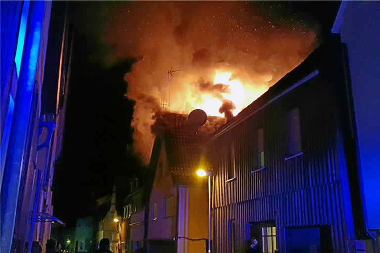 Brand in Murrhardt. Foto: J. Fiedler