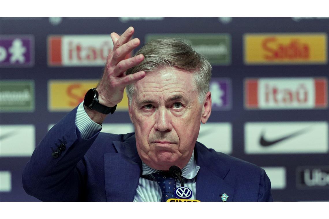 Brasiliens Carlo Ancelotti nominierte Neymar nicht für die kommenden WM-Testspiele.