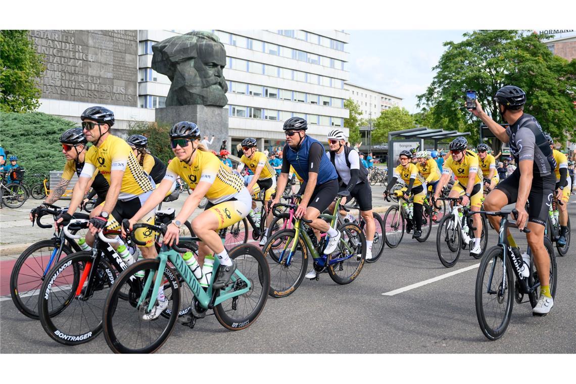 Breiter Kulturbegriff: Als Kulturhauptstadt Europas hat Chemnitz auch die Sportkultur gefeiert. Wie hier beim European Peace Ride oder beim Kulturhauptstadt-Marathon (Archivbild)