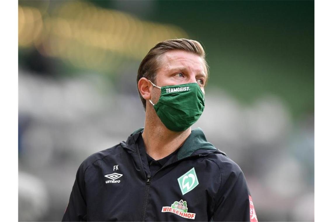Kohfeldt und Baumann warnen vor Relegationsgegner Heidenheim Bremens Trainer Florian Kohfeldt. Foto: Martin Meissner/AP-Pool/dpa/Archivbild