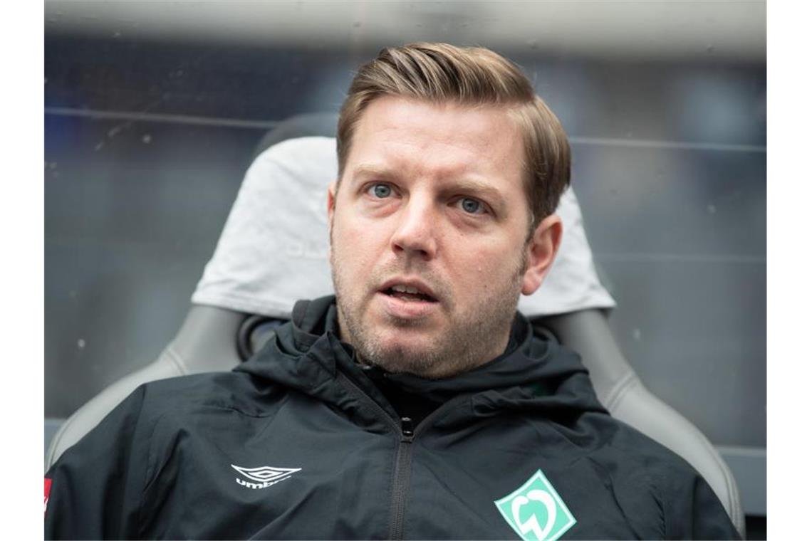 Bremens Trainer Florian Kohlfeldt vor dem Spiel. Foto: Soeren Stache/dpa-Zentralbild/dpa/Archivbild