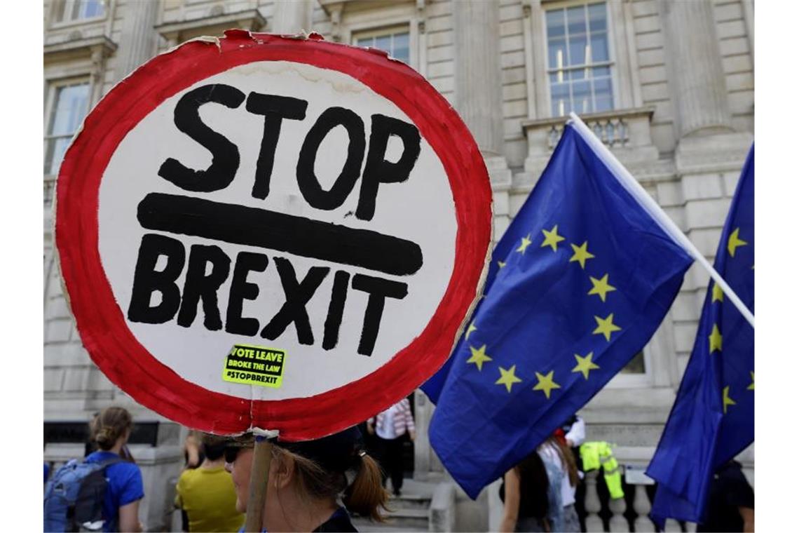 Brexit-Gegner protestieren in London. Foto: Kirsty Wigglesworth/AP