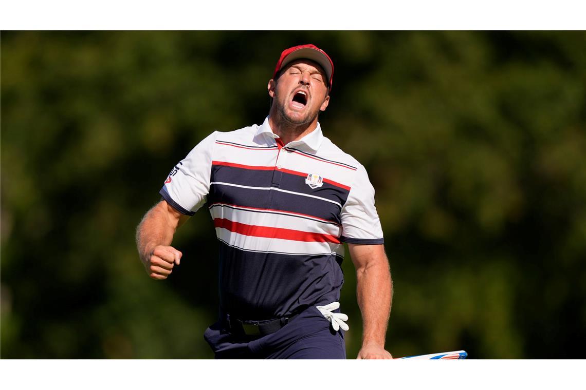 Bryson DeChambeau kam nach einem Fünf-Punkte-Rückstand noch zurück und holte ein Unentschieden.