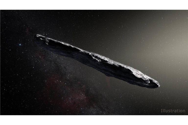 Buchstäblich ein Himmelskörper aus einer anderen Welt: das interstellare Objekt 1I/’Oumuamua, das im Jahr unser Sonnensystem  passierte.