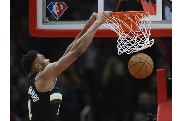 Bucks-Star Giannis Antetokounmpo glänzte mit 34 Punkten und 16 Rebounds. Foto: Paul Beaty/FR36811 AP/dpa