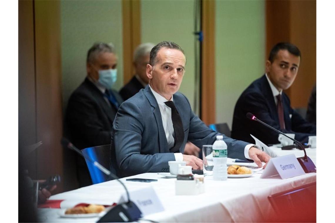 Bundesaußenminister Heiko Maas eröffnet die Libyen-Konferenz am Rande der UN-Generalversammlung in New York. Foto: Bernd von Jutrczenka/dpa