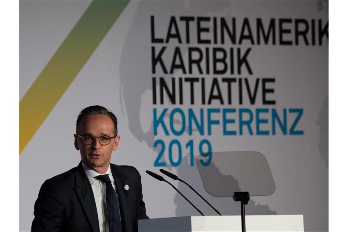 Bundesaußenminister Heiko Maas spricht zur Eröffnung der Lateinamerika- und Karibik-Konferenz im Auswärtigen Amt. Foto: Ralf Hirschberger